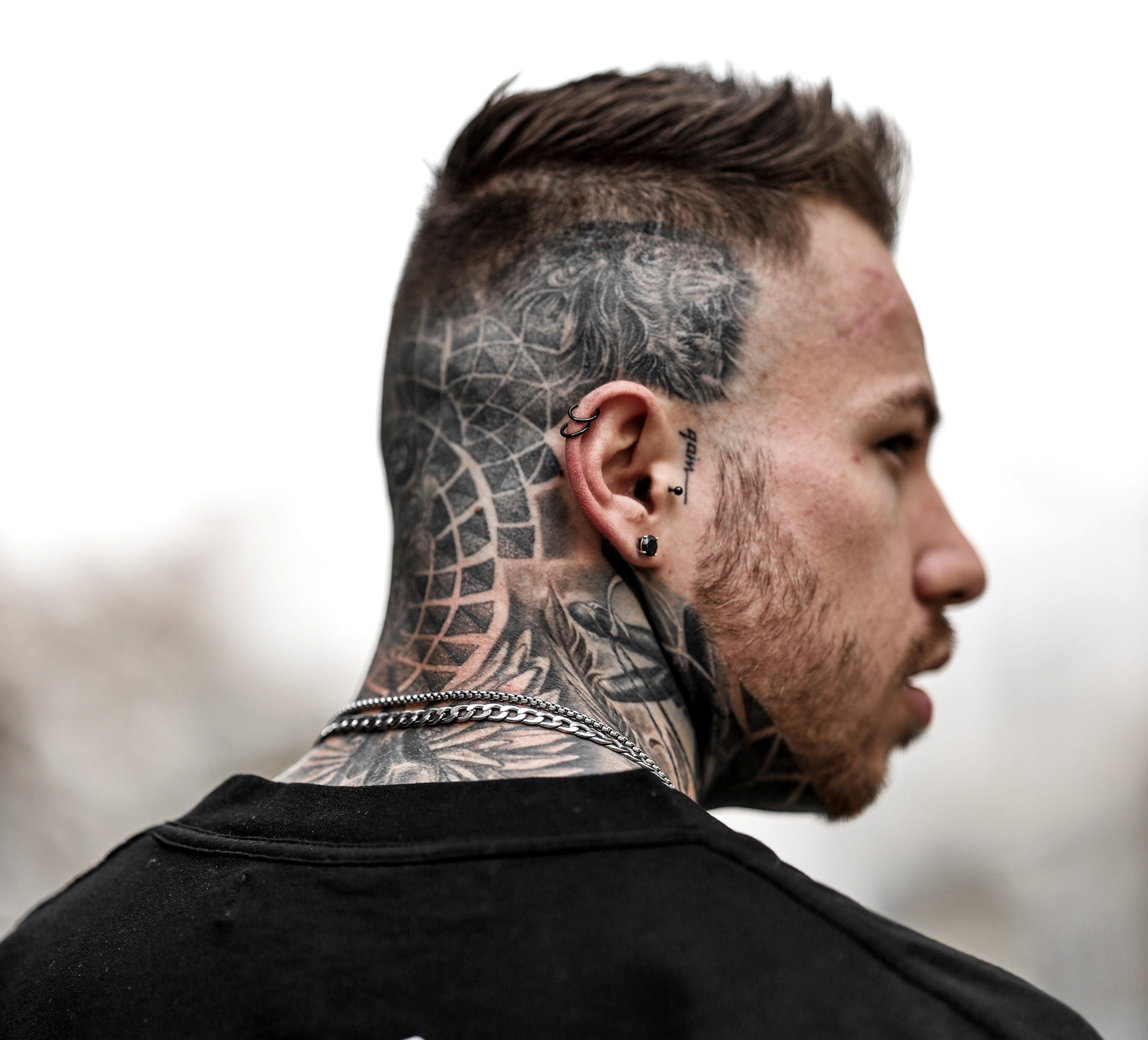 Ohrstecker Medieval 925 Sterling Silber - Neun - Siebzig