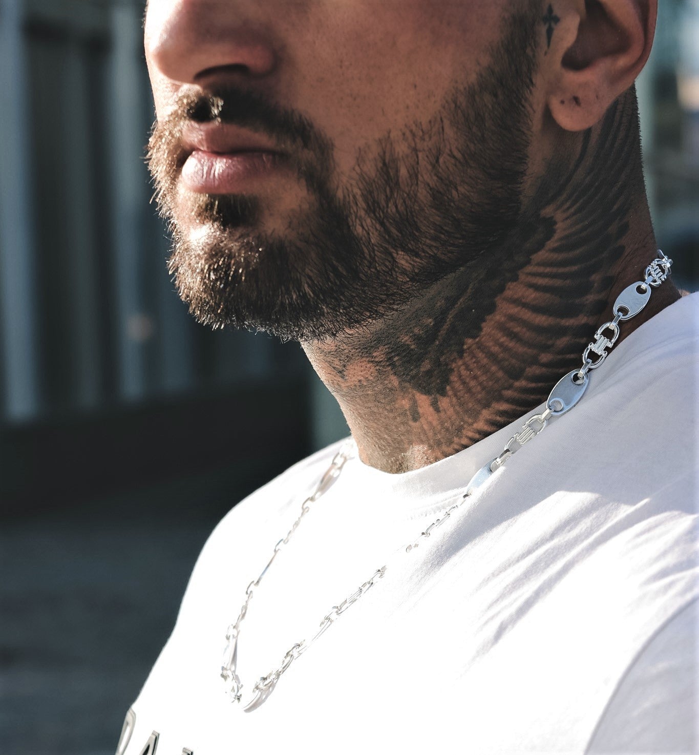 Platten Kette Ceaser 925 Sterling Silber - Neun - Siebzig