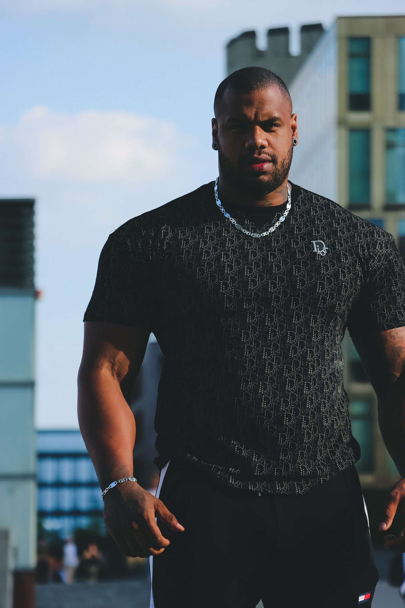 Platten Kette Ceaser 925 Sterling Silber - Neun - Siebzig