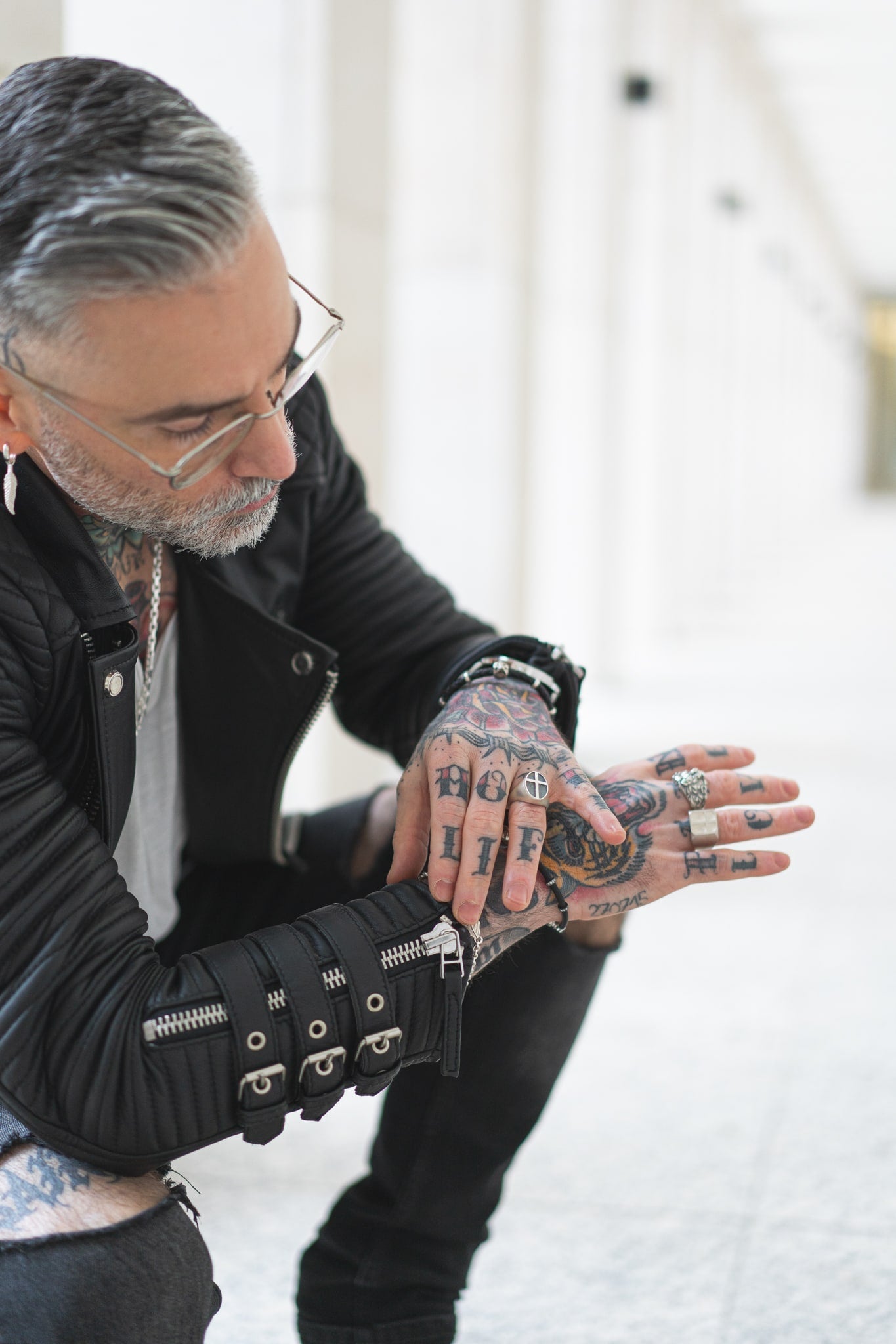 Siegel Ring Kreuz Oval 925 Sterling Silber - Neun - Siebzig